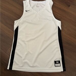 Nike White and Black Sports Tank